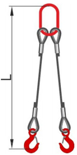 Строп канатный двухветвевой - 2 СК, опрессовка втулкой
