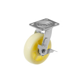 Колеса поворотные с боковым тормозом (полипропилен)